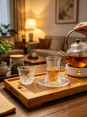 購入 OEM ODM 透明茶杯セット 6pcs トルコ杯 6pcs プレイス 6pcs カワカップ 日常生活のために作られた オンライン製造