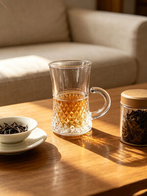 comprar Conjunto de xícaras de chá de vidro elegantes, 6 peças de xícaras turcas, ideais para uso comercial em cafés, restaurantes e hotéis Fabricação em linha