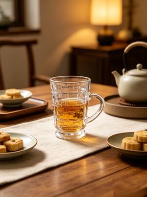 Buy Grid Pattern Glass Tea Mugs Set of 6pcs Turkish Cups 100ml Small Clear Handle Cups online manufacture