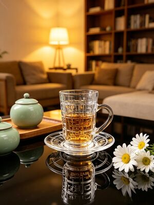 購入 グラス茶杯セット 6個セット トルコ茶杯 6個セット プレス 透明性と快適な茶飲みの体験のために設計されています オンライン製造