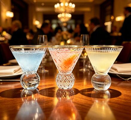 acheter Gobelets de cocktail transparents de qualité supérieure, à base sphérique à 3 motifs fabrication en ligne