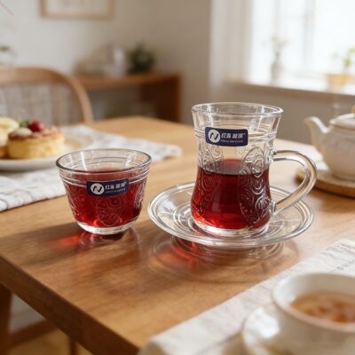 Latest Model Arabic Glass Tea Cups 36pcs Eco-Friendly Restaurants Coffee Tea Drinking