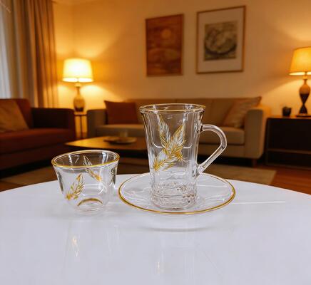 98ml Decorative Glass Cups 36pcs Set Smooth Surface Tea Coffee Cup Sets